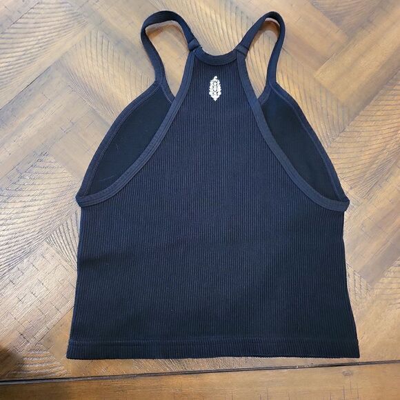 Free People Happiness Runs Solid Black Tank M/L - Picture 5 of 5